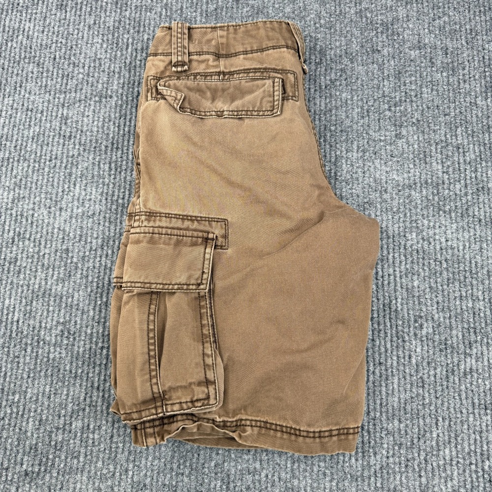 Vintage Old Navy Cargo Shorts Mens Size 28 Brown Military Heavyweight Canvas Y2K